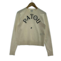 スウェット PATOU ロゴニットセーター S ホワイト