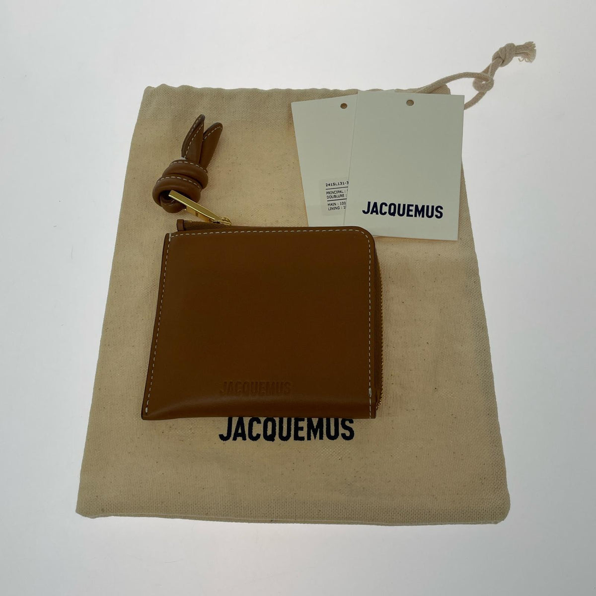 コンパクトウォレット JACQUEMUS LE PORTE-MONAIE TOURNI 茶 ブラウン