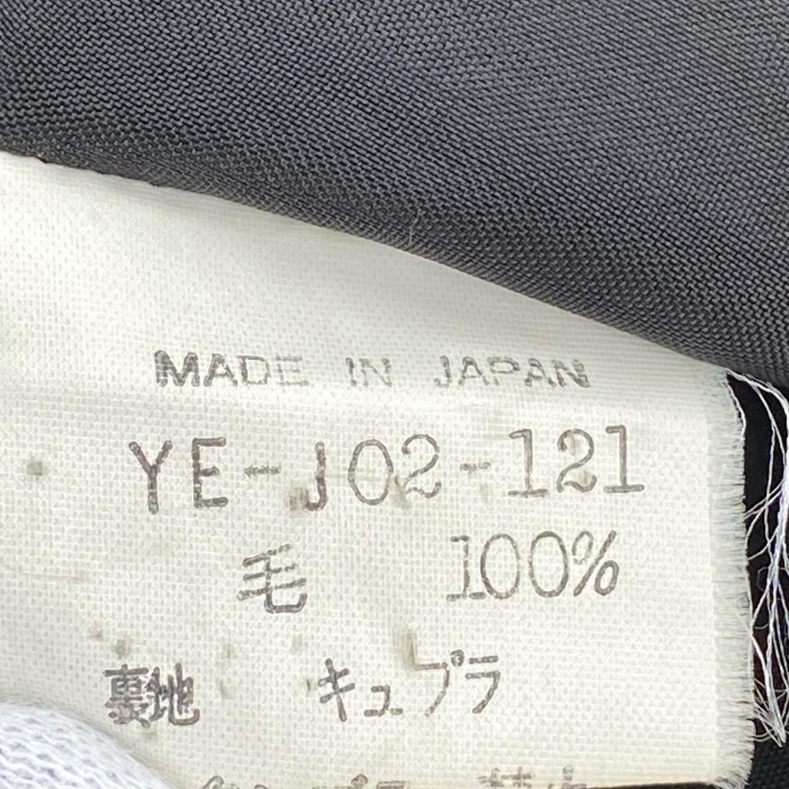 テーラードジャケット YE-JO2-121 ウールギャバロング ジャケット 黒 ブラック