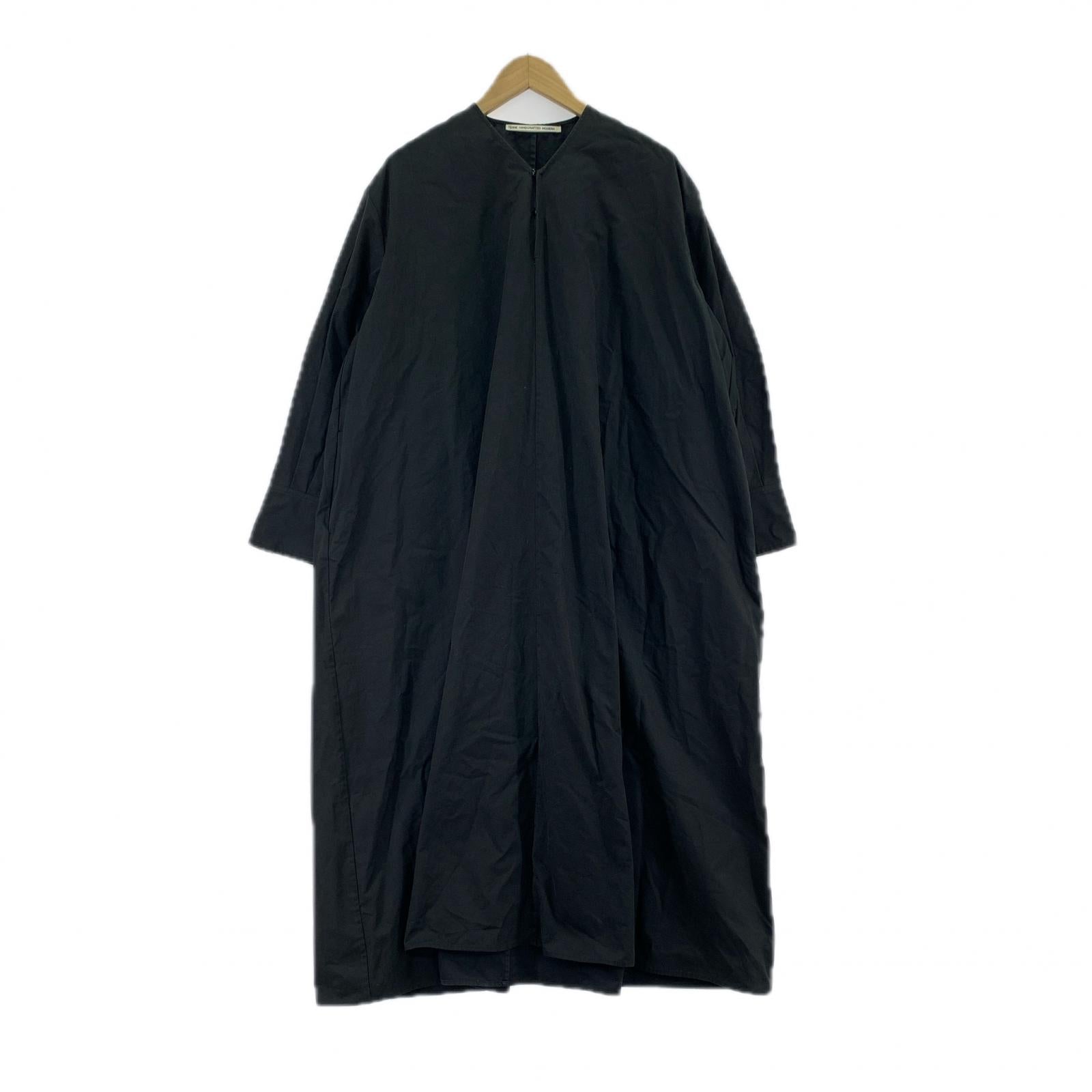 ワンピース TENNE HANDCRAFTED MODERN ノーカラーワンピース 黒 (F) ブラック