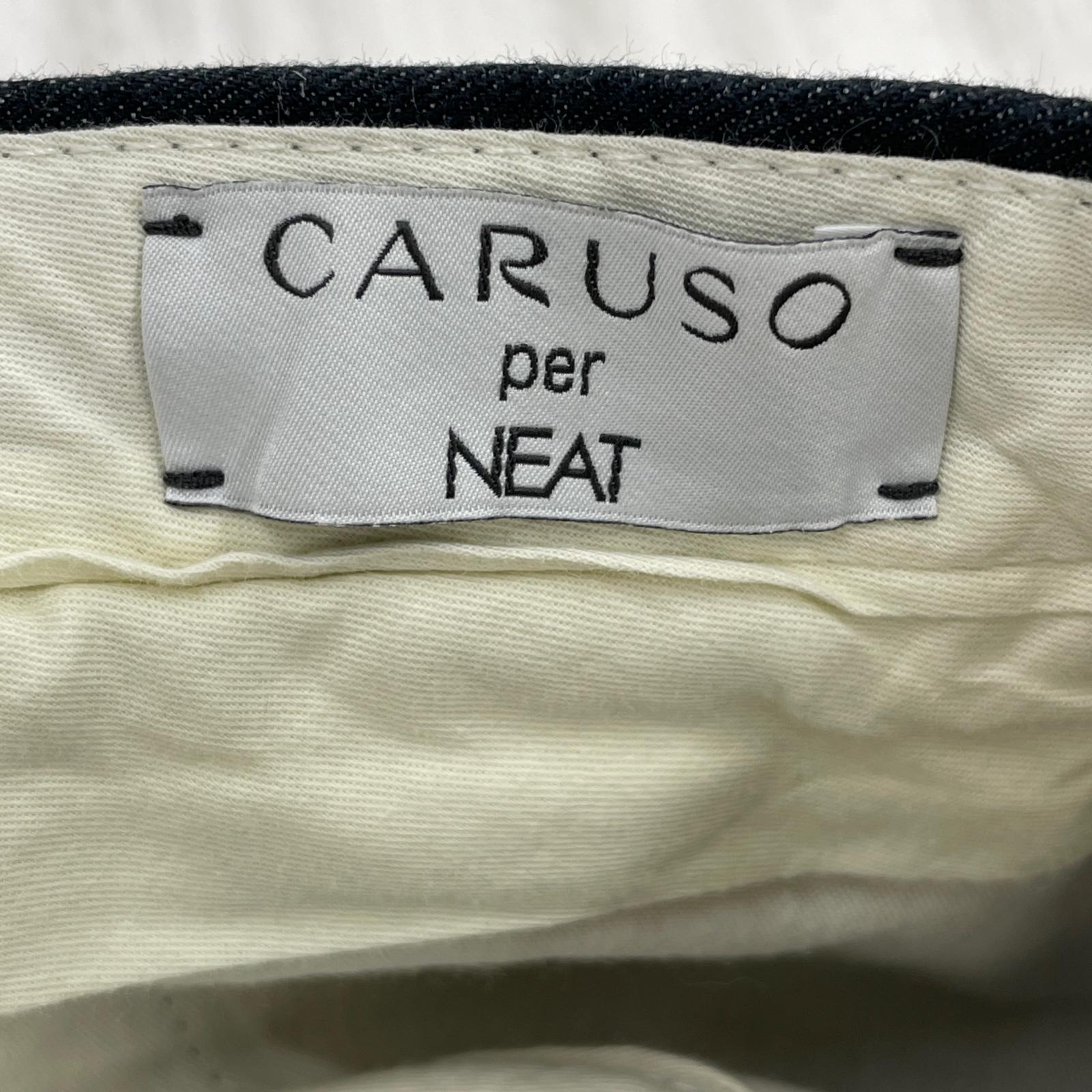 パンツ 20SS CARUSO 2タックリネンパンツ(42)ネイビー 42 ネイビー