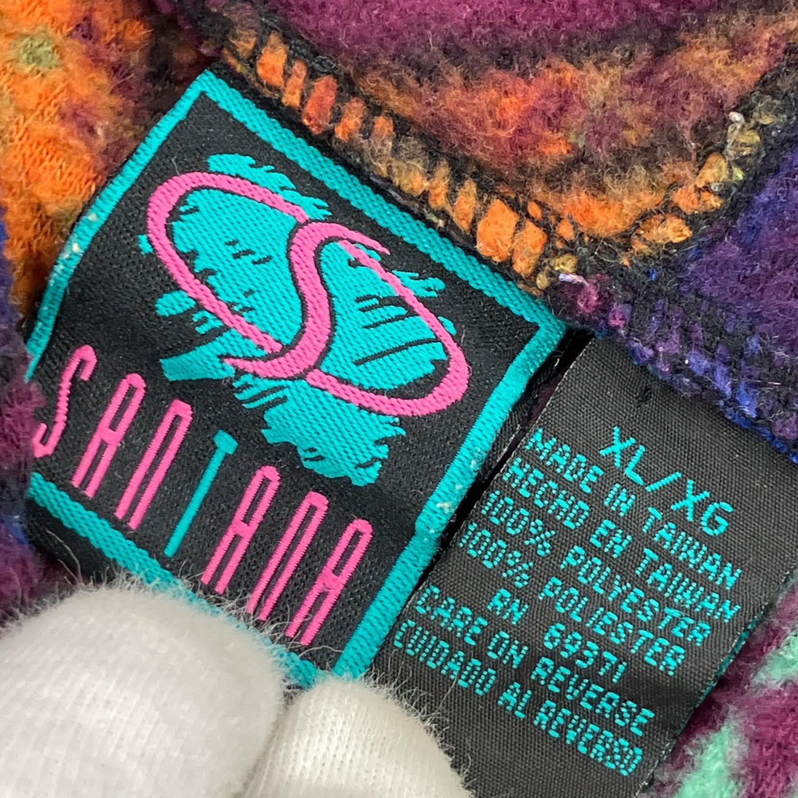 スウェット 80-90‘s/SANTANA/ハーフジップ/フリーススウェット/XL マルチカラー