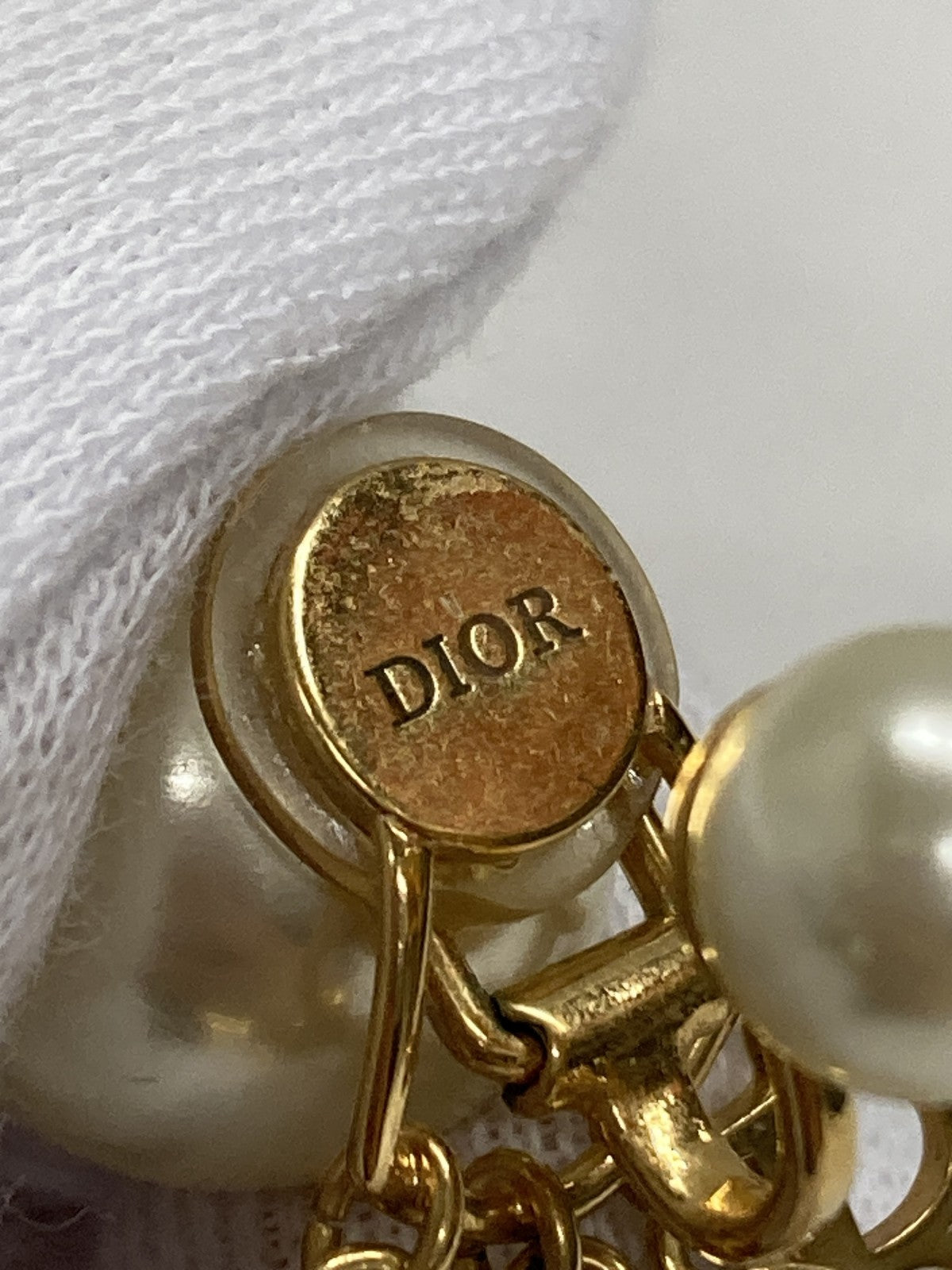 DIOR パール トライバル イヤリング