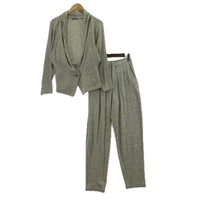ジャケット 80s~ ISSEY MIYAKE 初期タグ ニットセットアップ M グレー M グレー