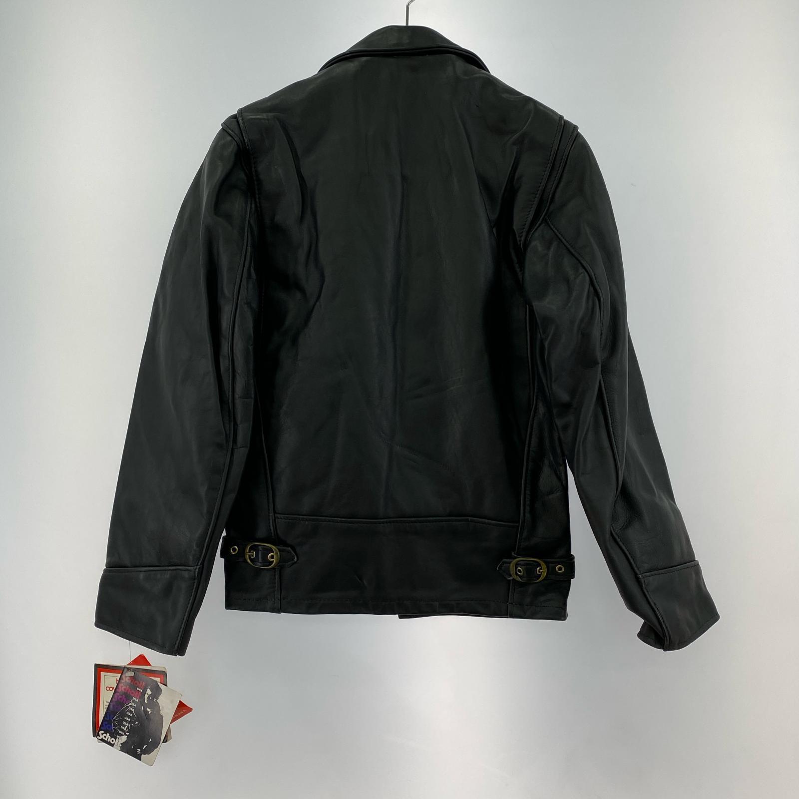ライダースジャケット schott AT101 レザージャケット 34 ブラック 34 ブラック