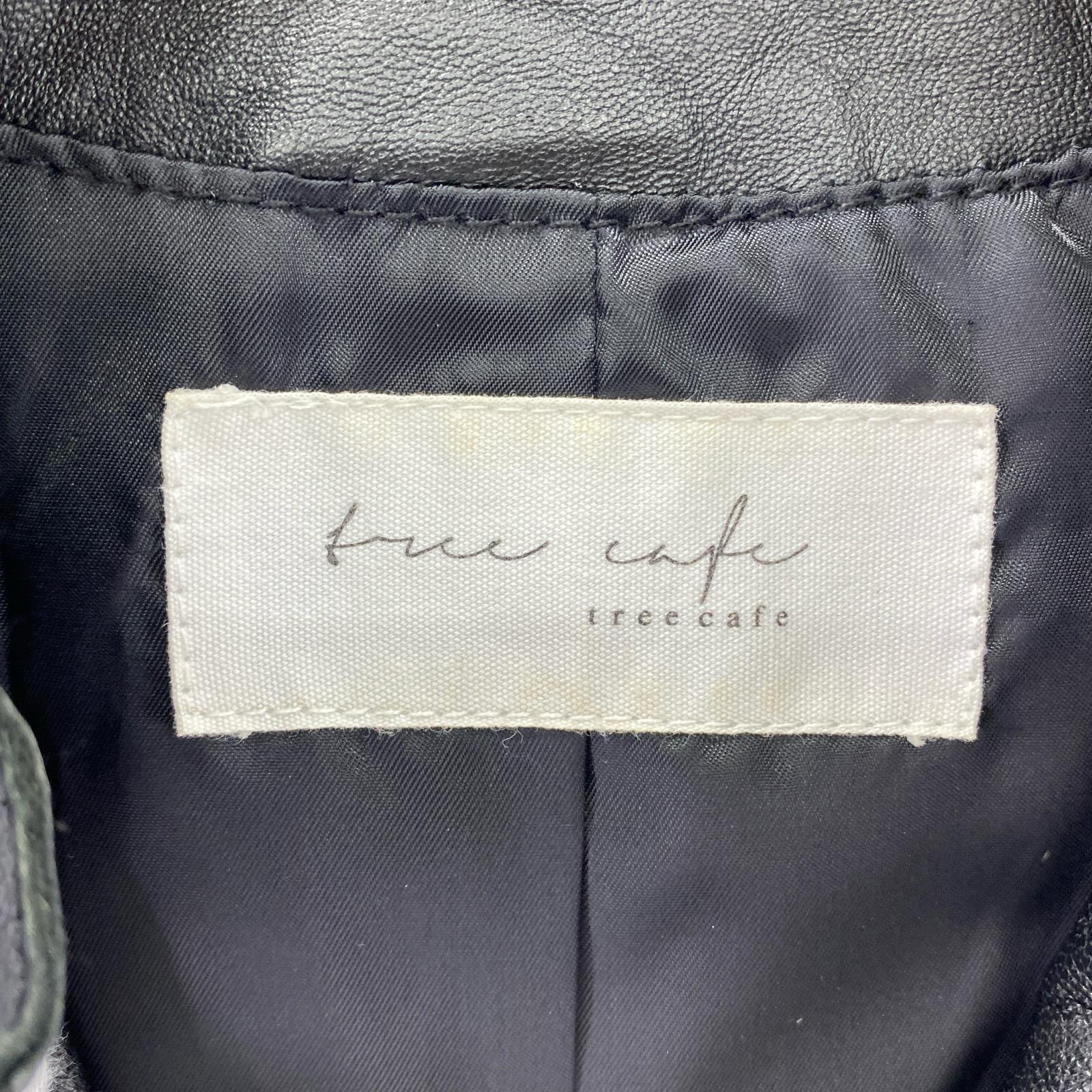 レザージャケット antiqua tree cafe BLK M M ブラック