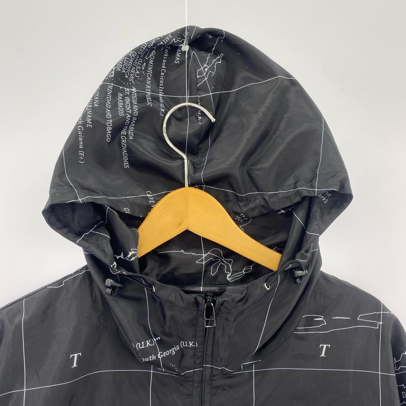 ジャケット uniform experiment ワールドマップナイロンパーカー/1 ブラック