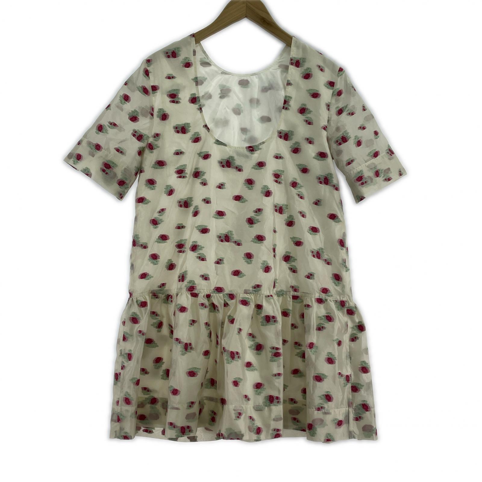 ワンピース Organza Jacquard Open-back Mini Dress