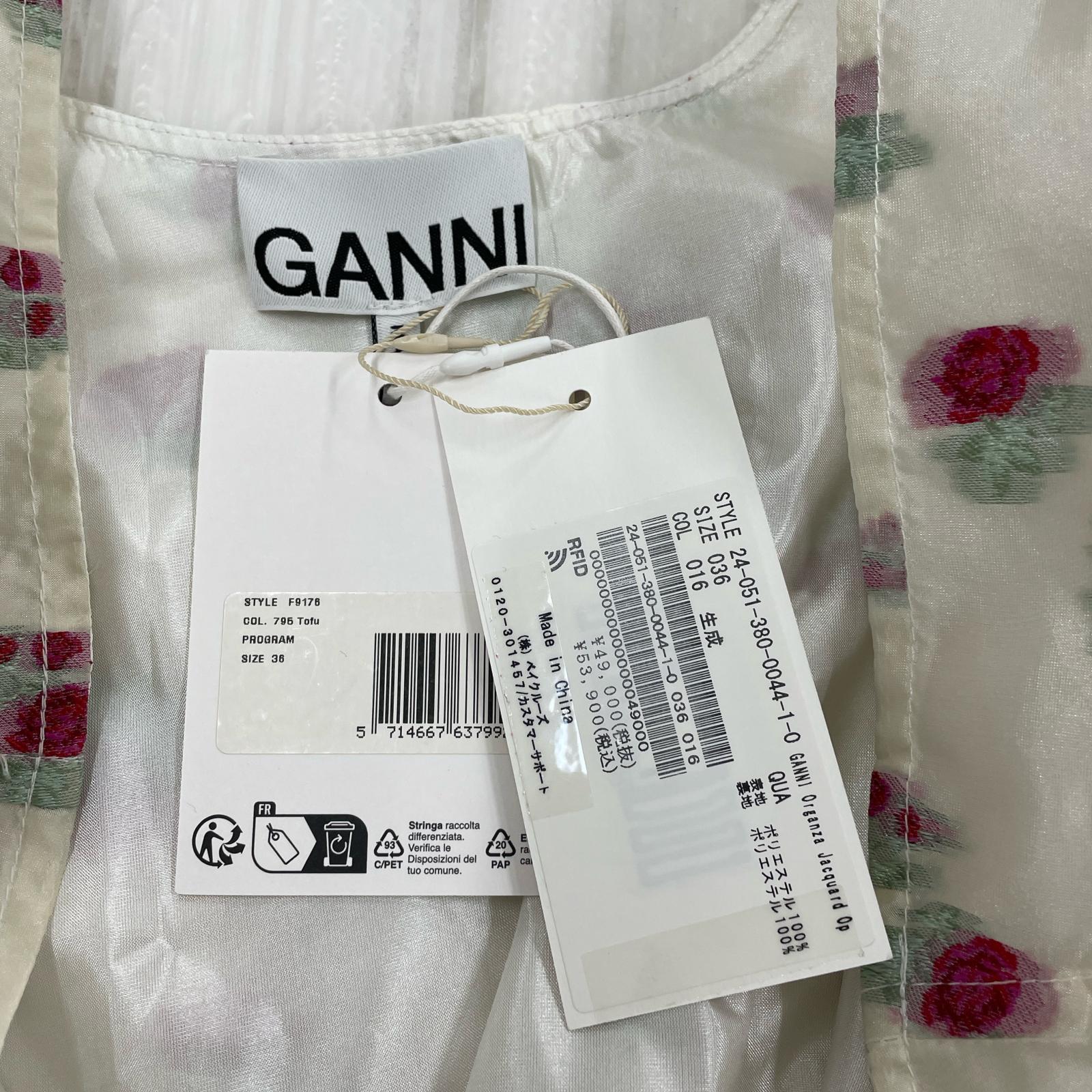 ワンピース Organza Jacquard Open-back Mini Dress