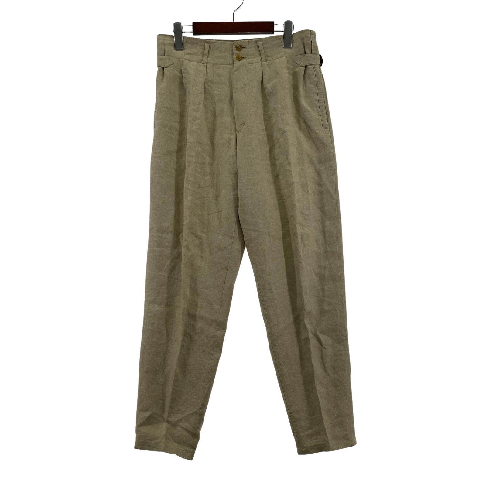 パンツ Y’s for men 90s~ 初期 白タグ アジャスター付 リネンスラックス S ベージュ S ベージュ