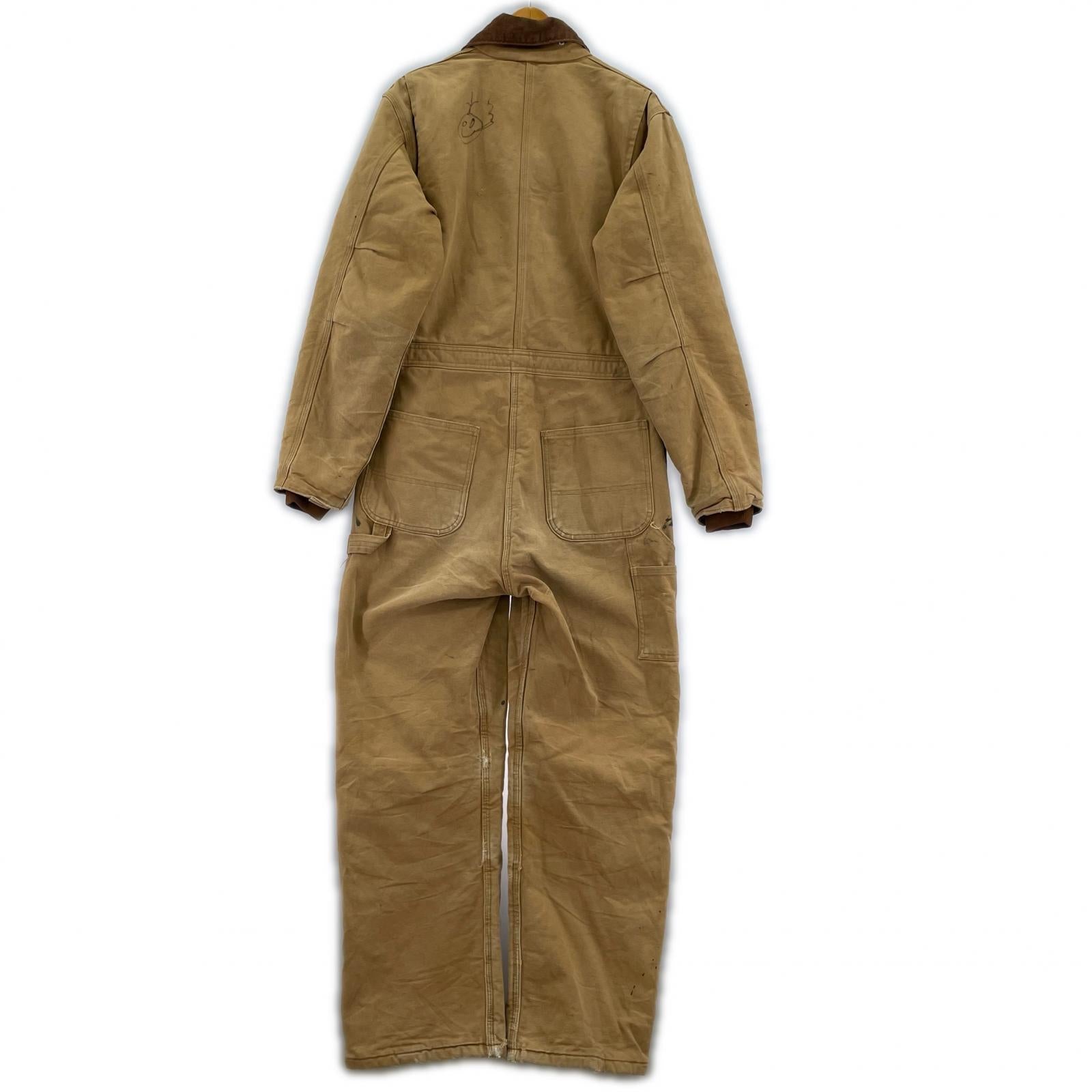 オーバーオール ダック つなぎ キルティングライナー ベージュ