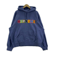 パーカー 23SS BEADED HOODIE L L パープル