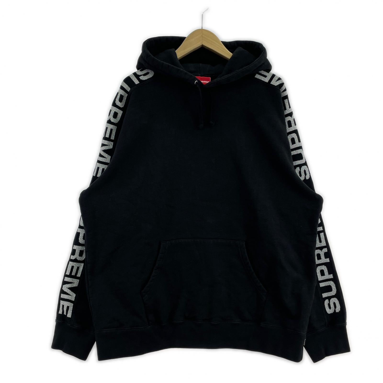 パーカー 20SS ARM METARIC LOGO HOODIE L L ブラック
