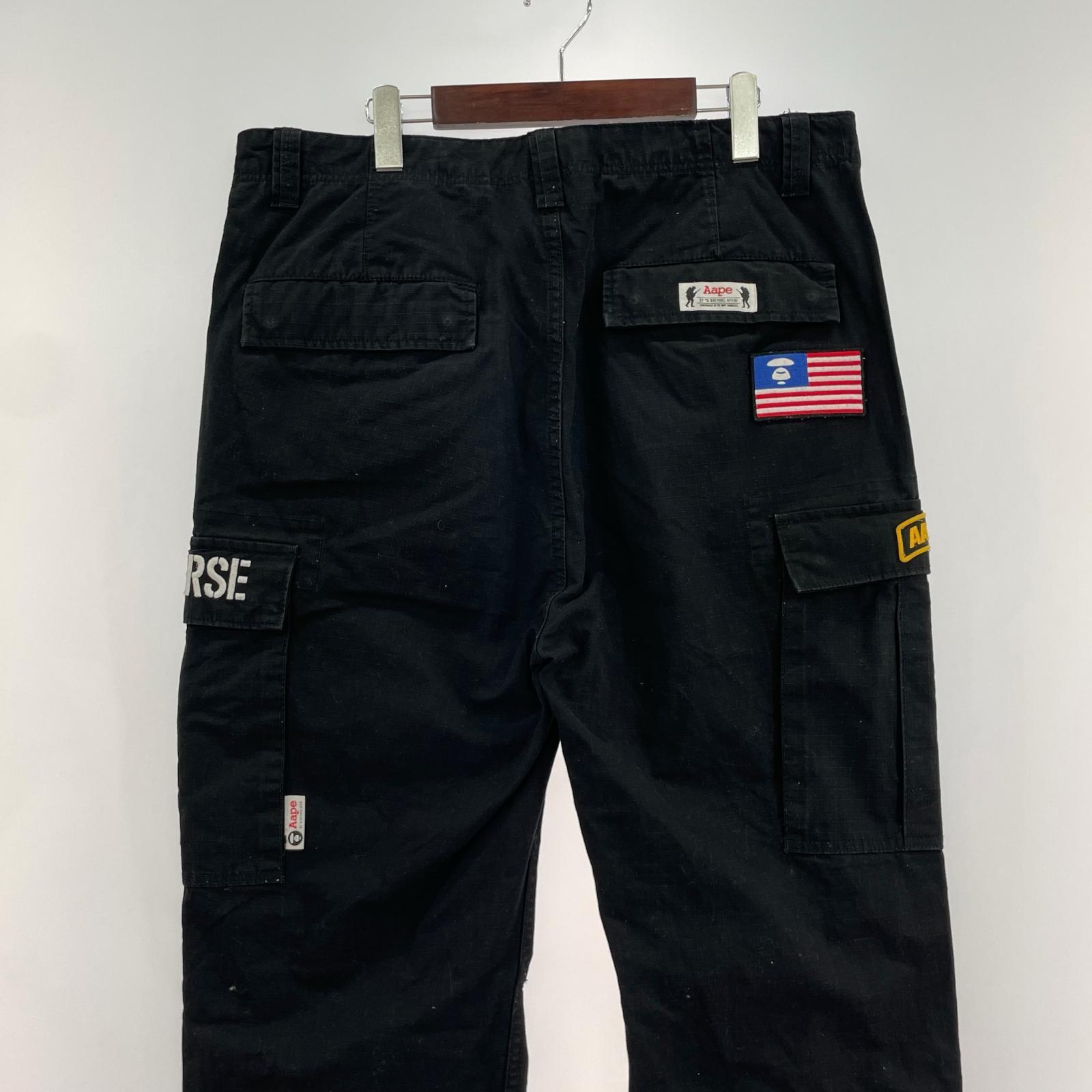 パンツ AAPE テーパードカーゴパンツ ブラック