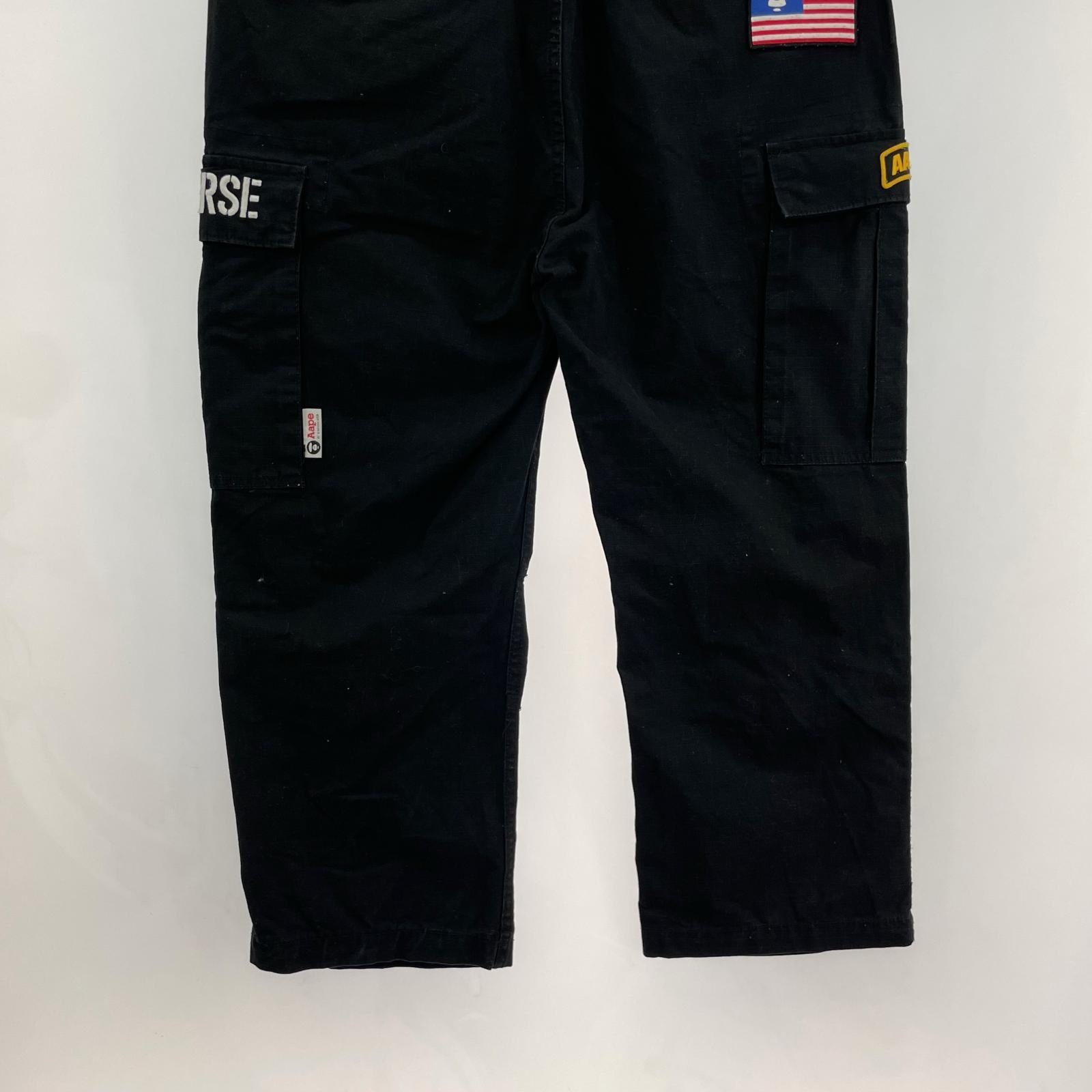 パンツ AAPE テーパードカーゴパンツ ブラック