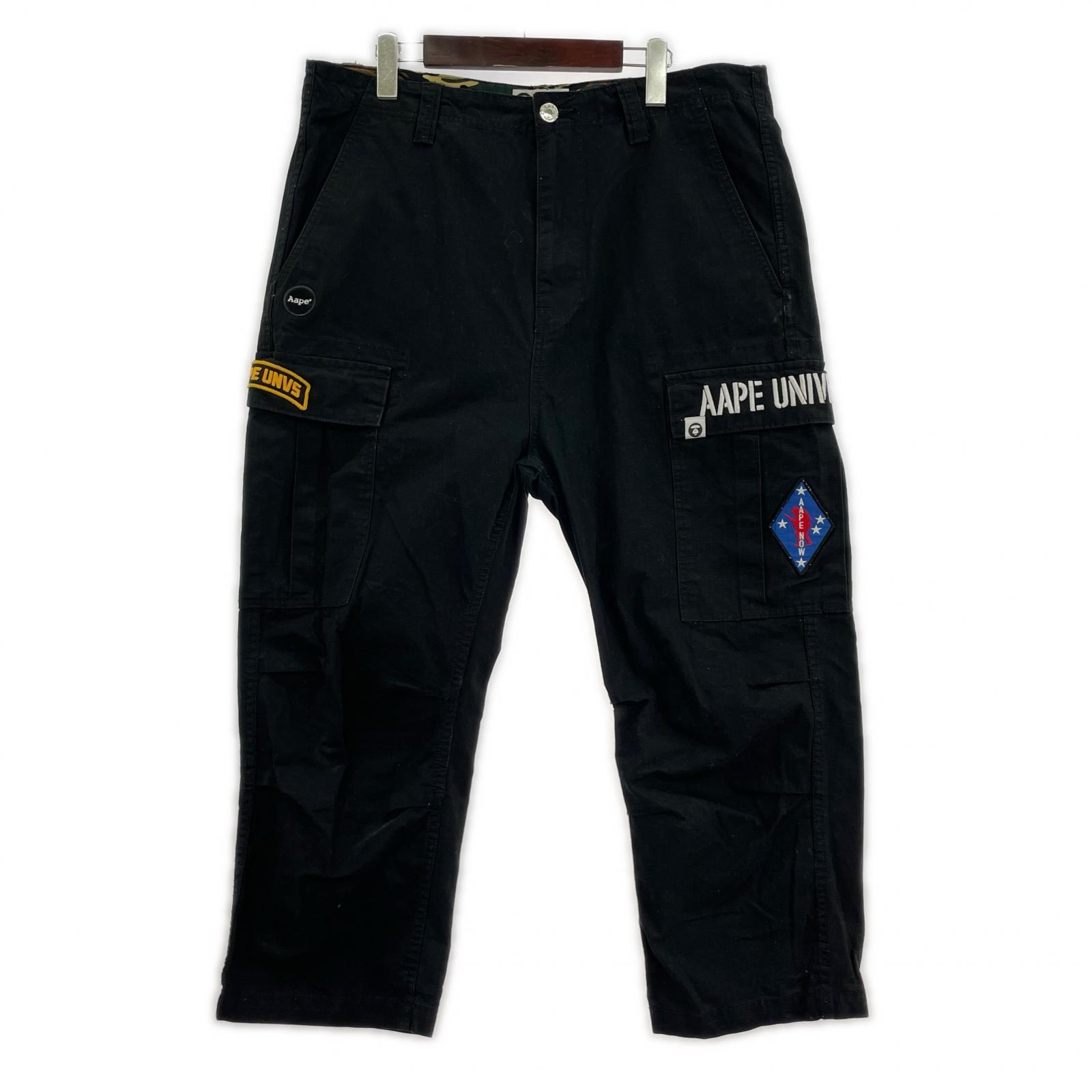 パンツ AAPE テーパードカーゴパンツ ブラック