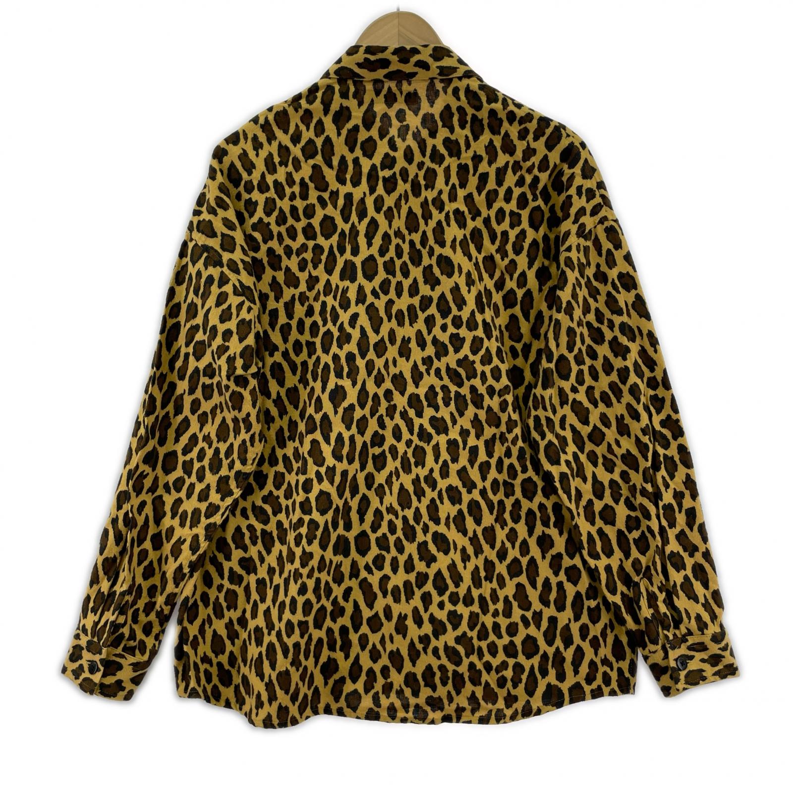 長袖シャツ R9 LEOPARD SHIRT S ブラウン