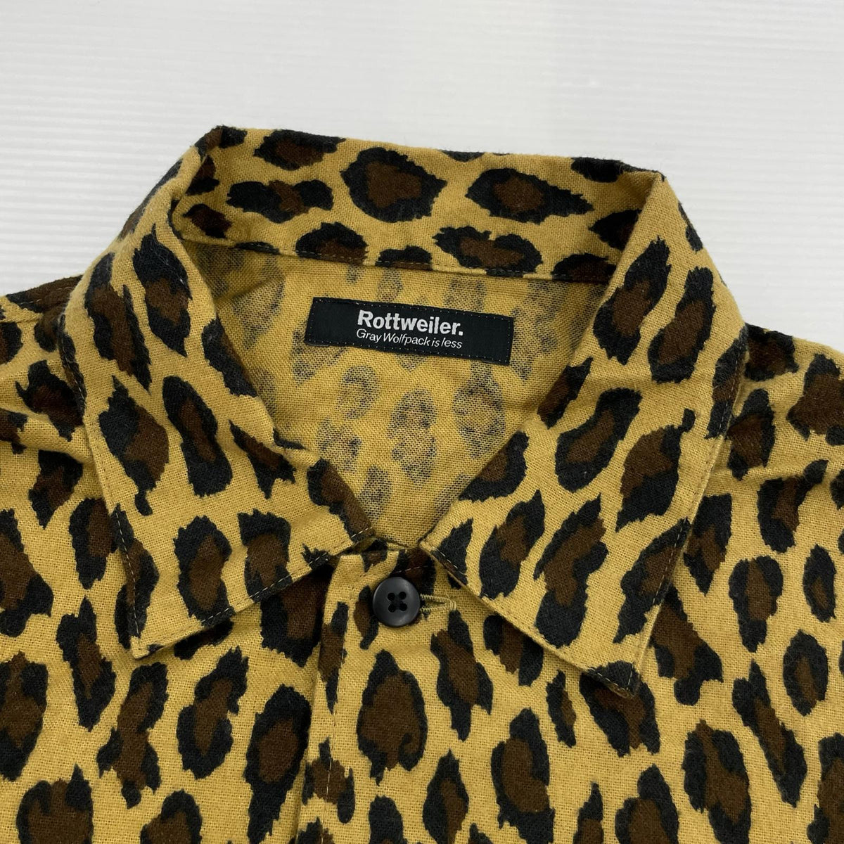 長袖シャツ R9 LEOPARD SHIRT S ブラウン