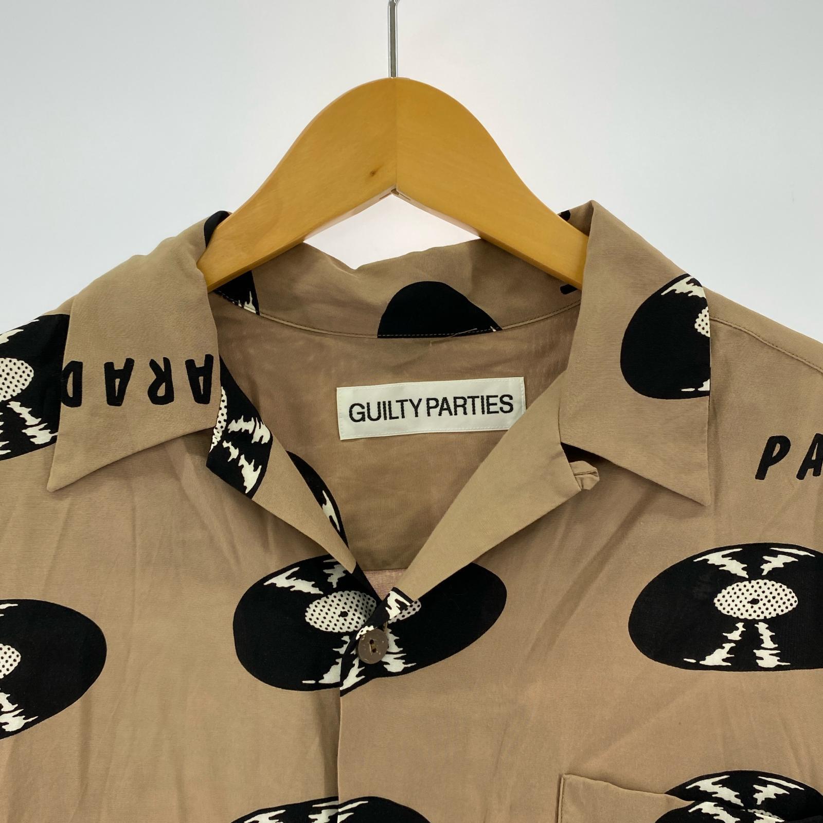 半袖シャツ RECORDS HAWAIIAN SHIRT ブラウン (S) S ブラウン