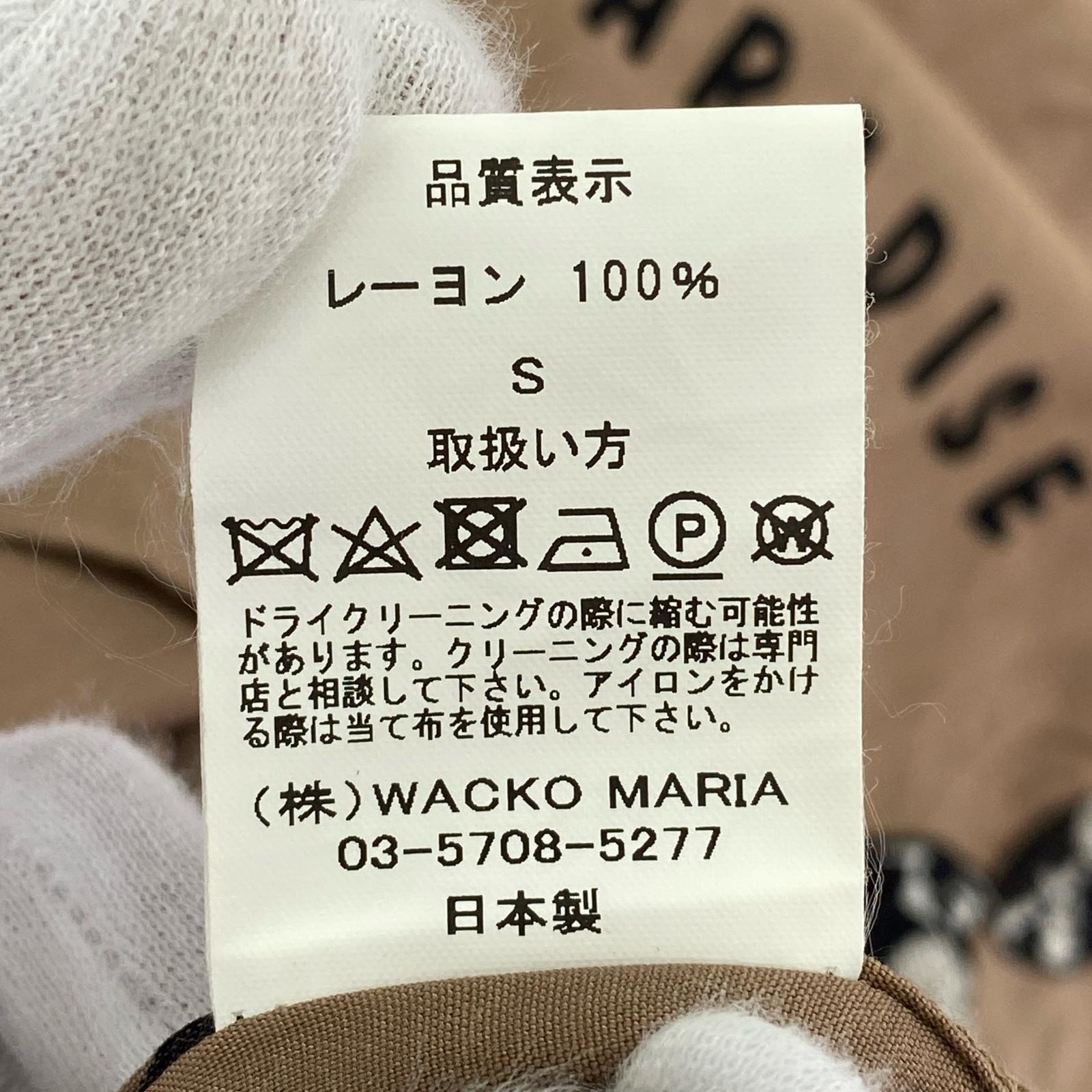 半袖シャツ RECORDS HAWAIIAN SHIRT ブラウン (S) S ブラウン