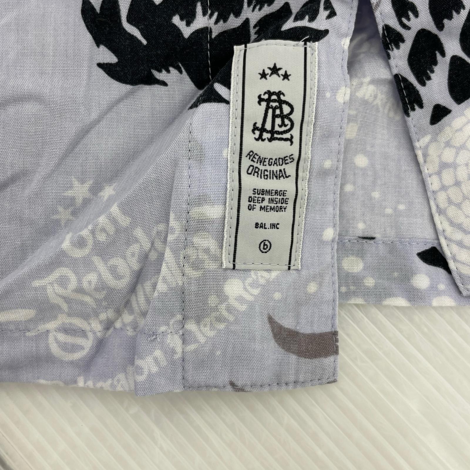半袖シャツ レーヨンアロハシャツ ライトブルー (M) M