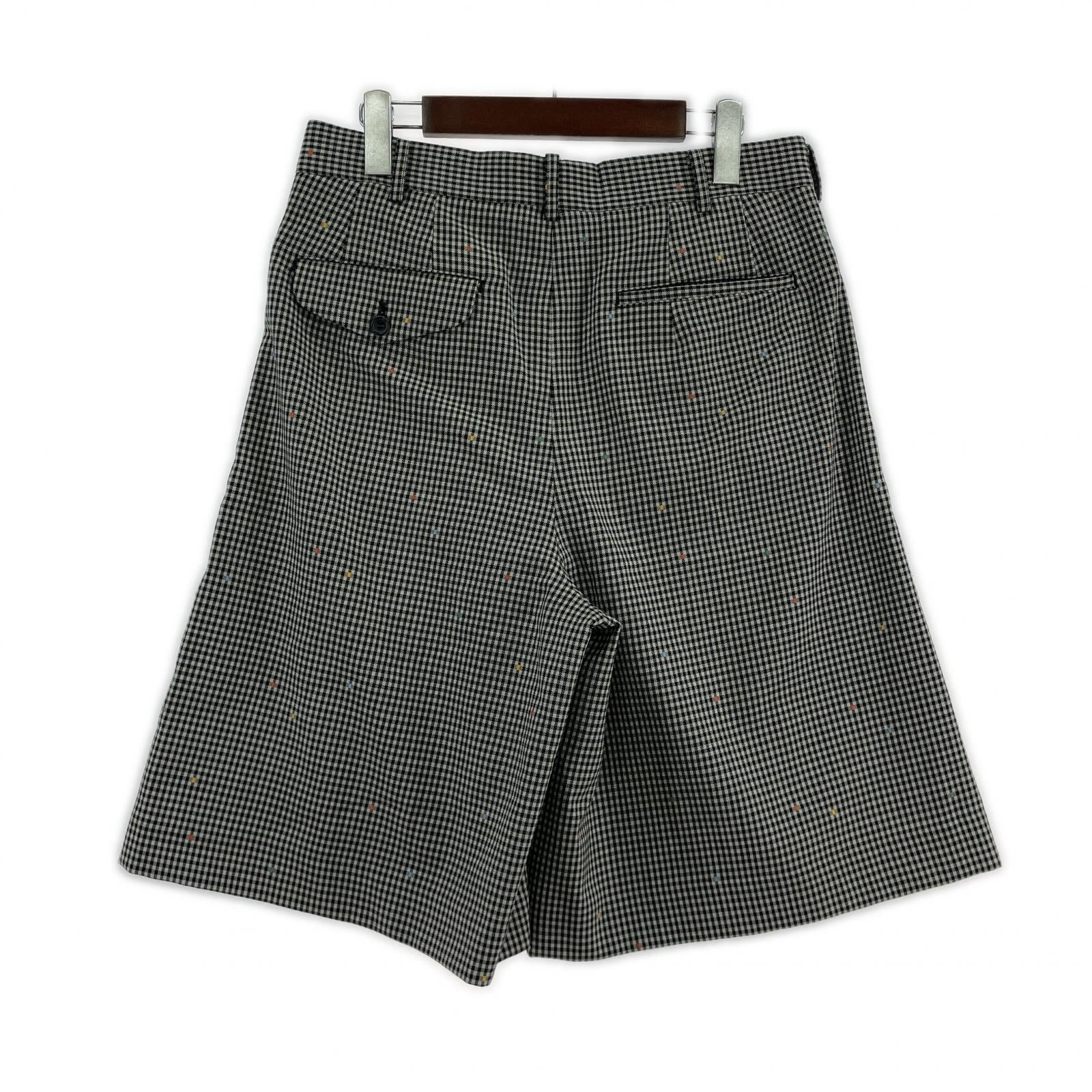 パンツ HOMME PLUS 25SS 2タック ワイドショートパンツ XS