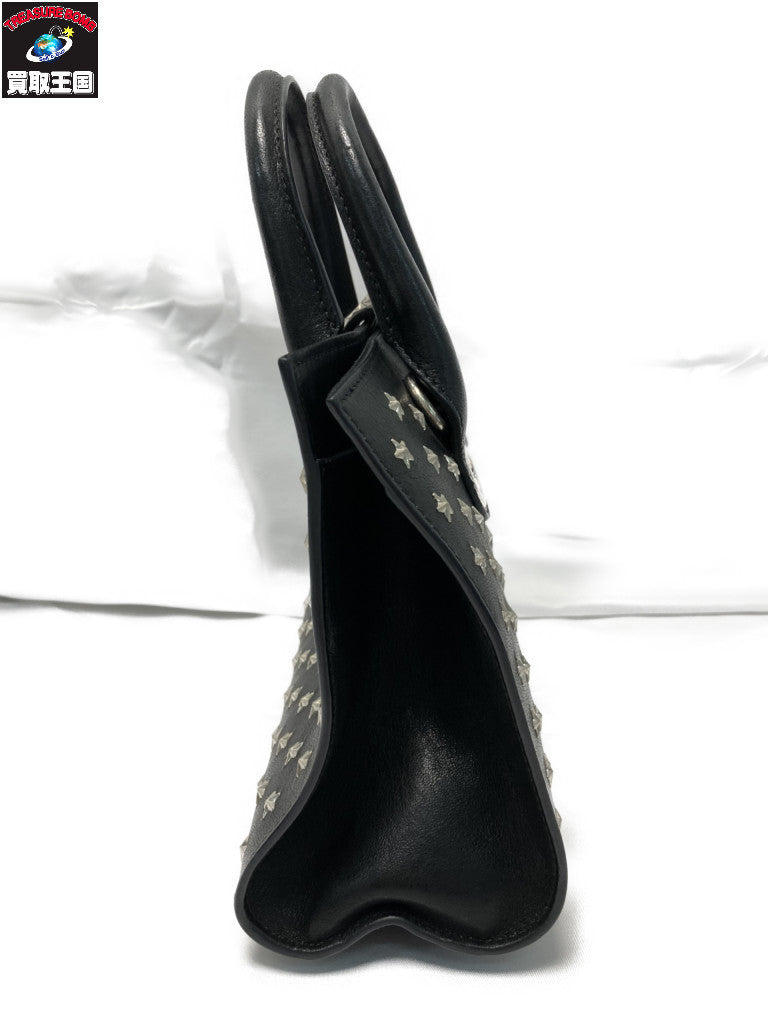 JIMMY CHOO ライリー スタースタッズ 2WAYバッグ ブラック