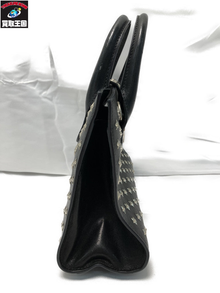 JIMMY CHOO ライリー スタースタッズ 2WAYバッグ ブラック