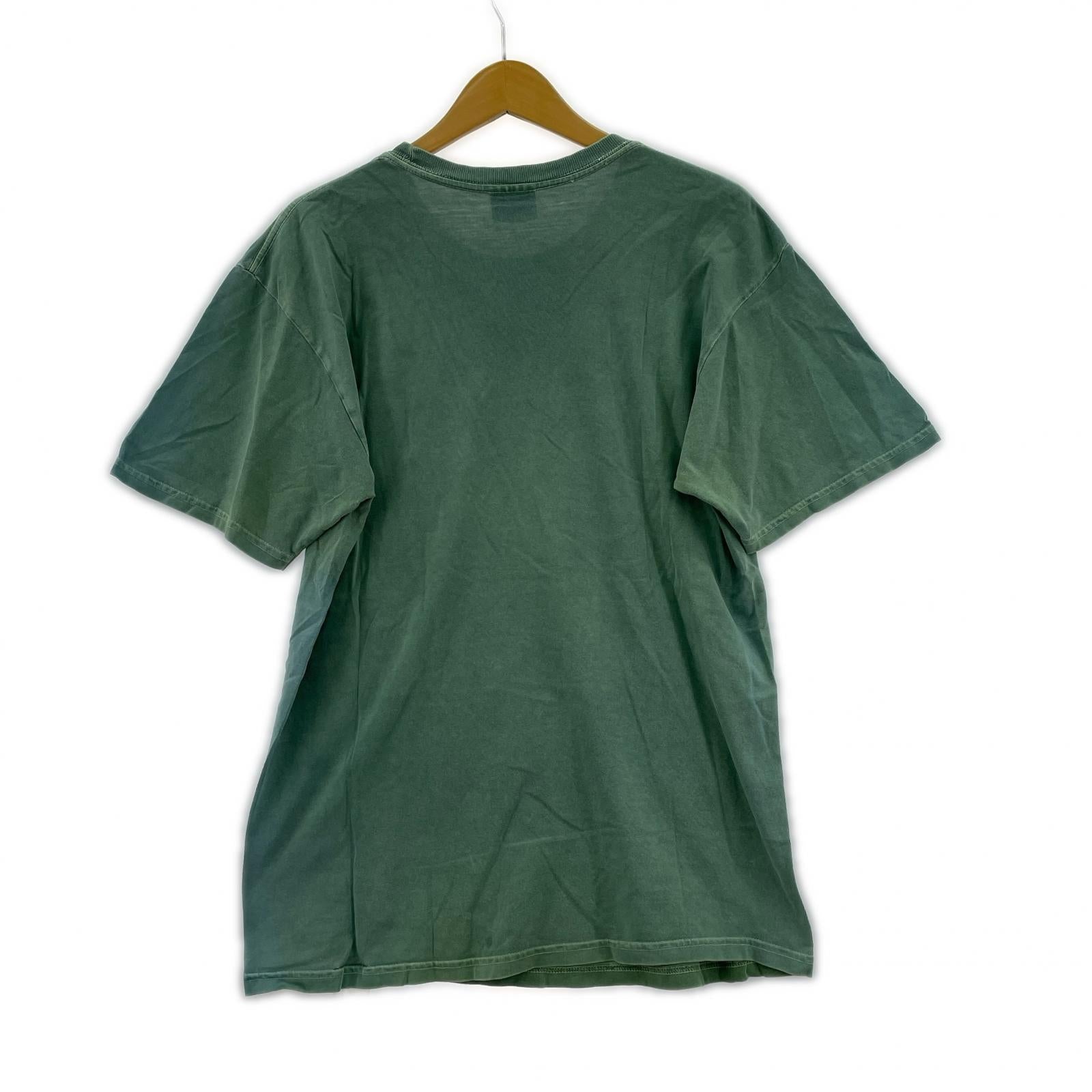 半袖Tシャツ 刺繍ワンポイント ポケT 緑(M) M