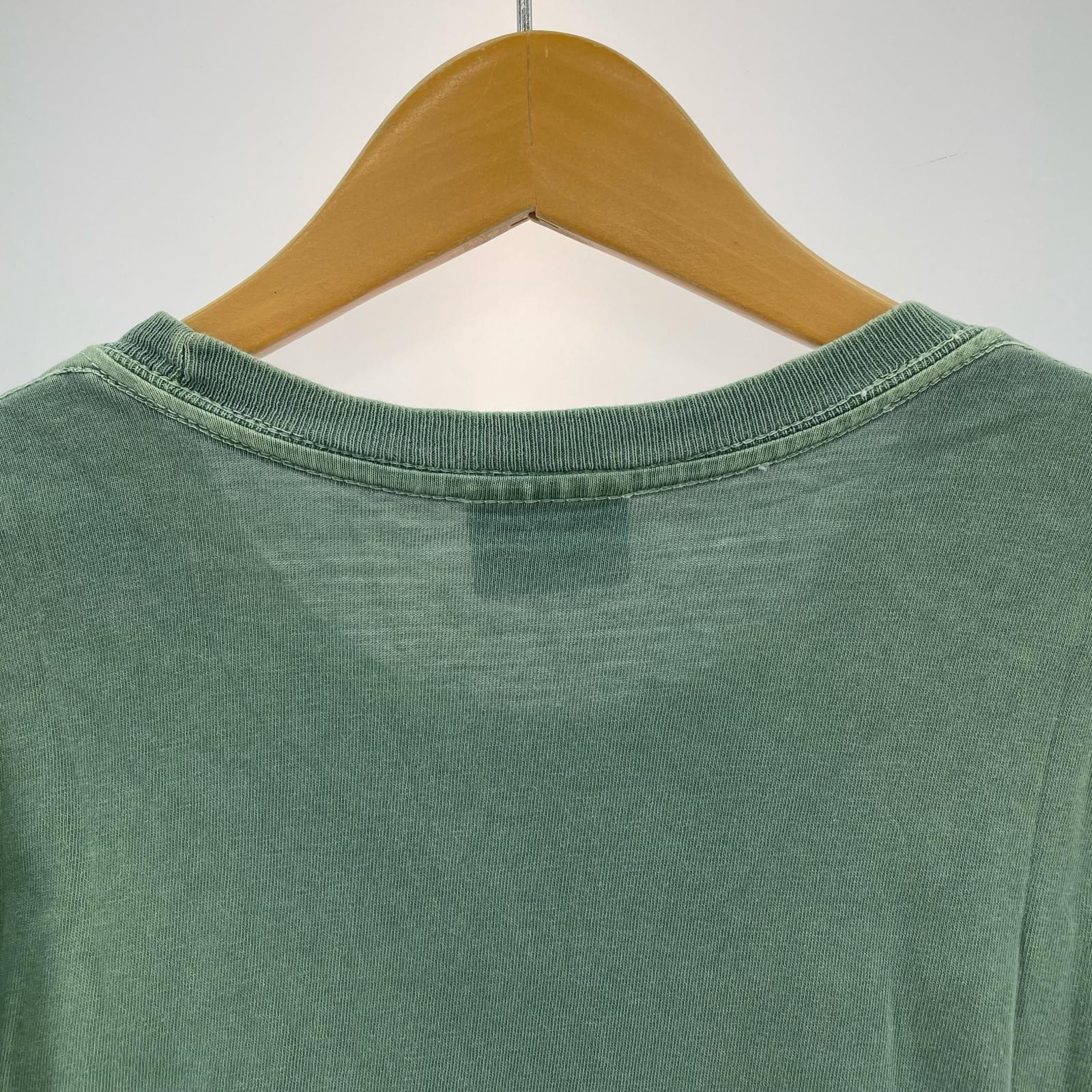 半袖Tシャツ 刺繍ワンポイント ポケT 緑(M) M