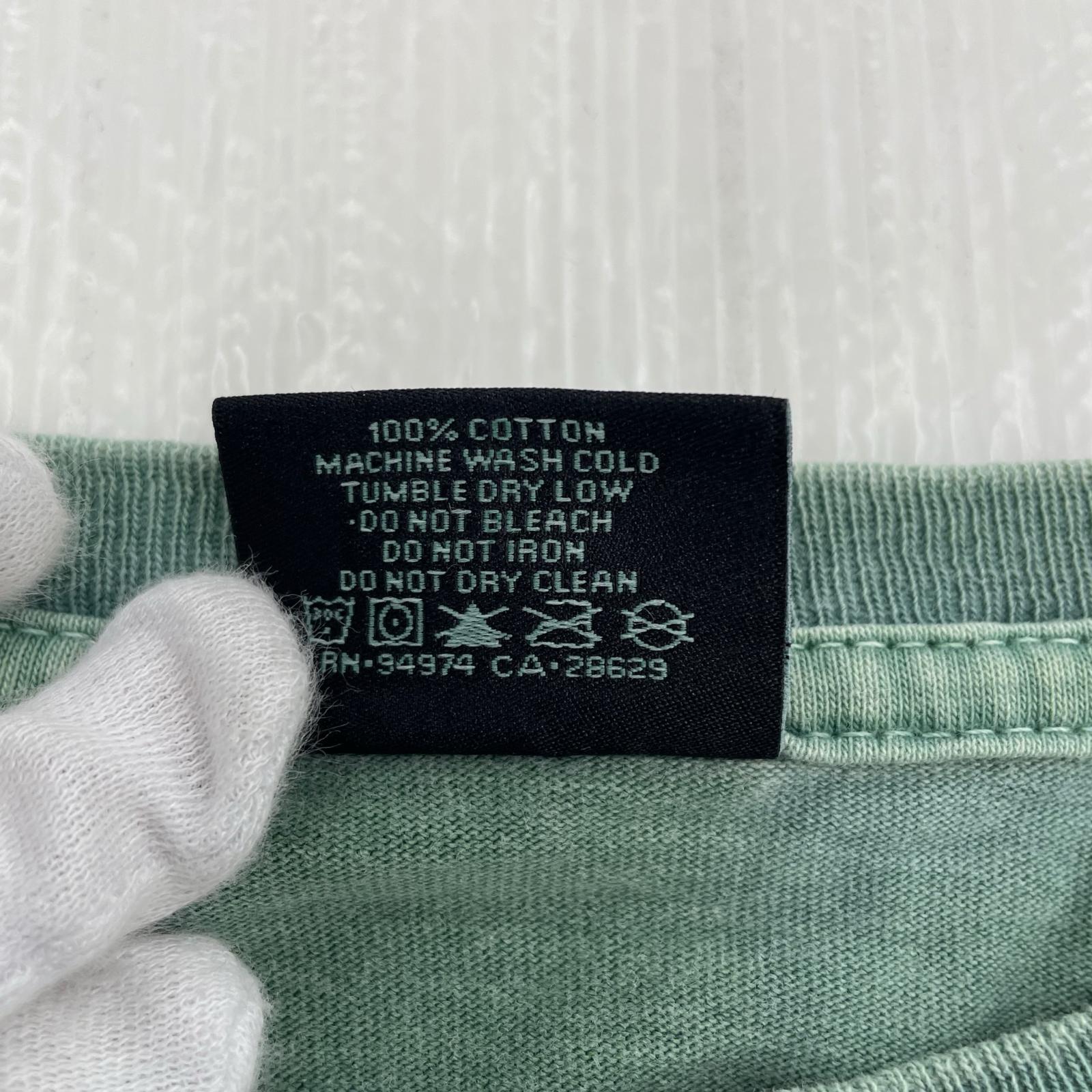 半袖Tシャツ 刺繍ワンポイント ポケT 緑(M) M