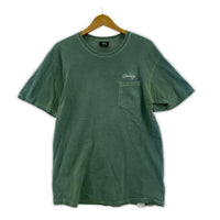 半袖Tシャツ 刺繍ワンポイント ポケT 緑(M) M
