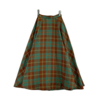 ロングスカート EVELYN CHECK FLARE SKIRT S