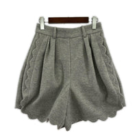 ショートパンツ スカラップショートパンツ GRY M グレー