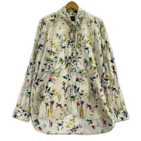 長袖シャツ Needles Ascot Collar EDW Shirt XS 花柄 ベージュ