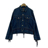 デニムジャケット DENIM LACE UP JACKETト/ブルー 36 ブルー
