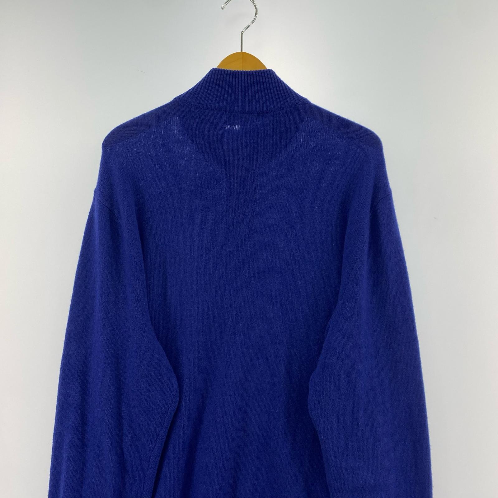 ジャケット カシミヤジップニット L L ブルー