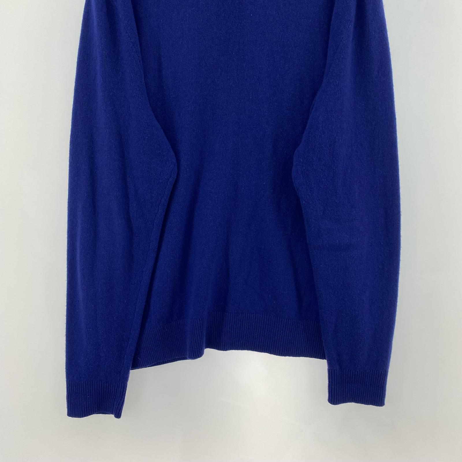 ジャケット カシミヤジップニット L L ブルー