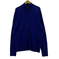 ジャケット カシミヤジップニット L L ブルー