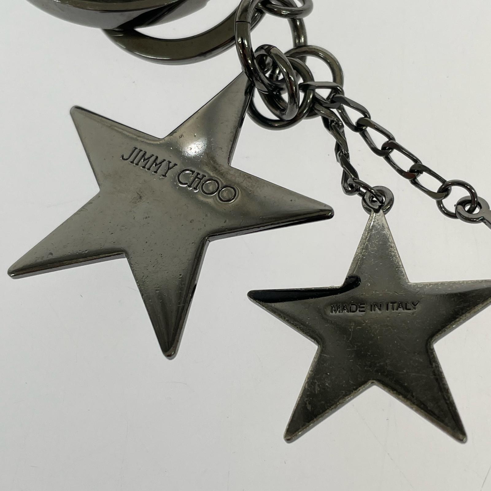 JIMMY CHOO Gunmetal Westley MTL スターキーリング