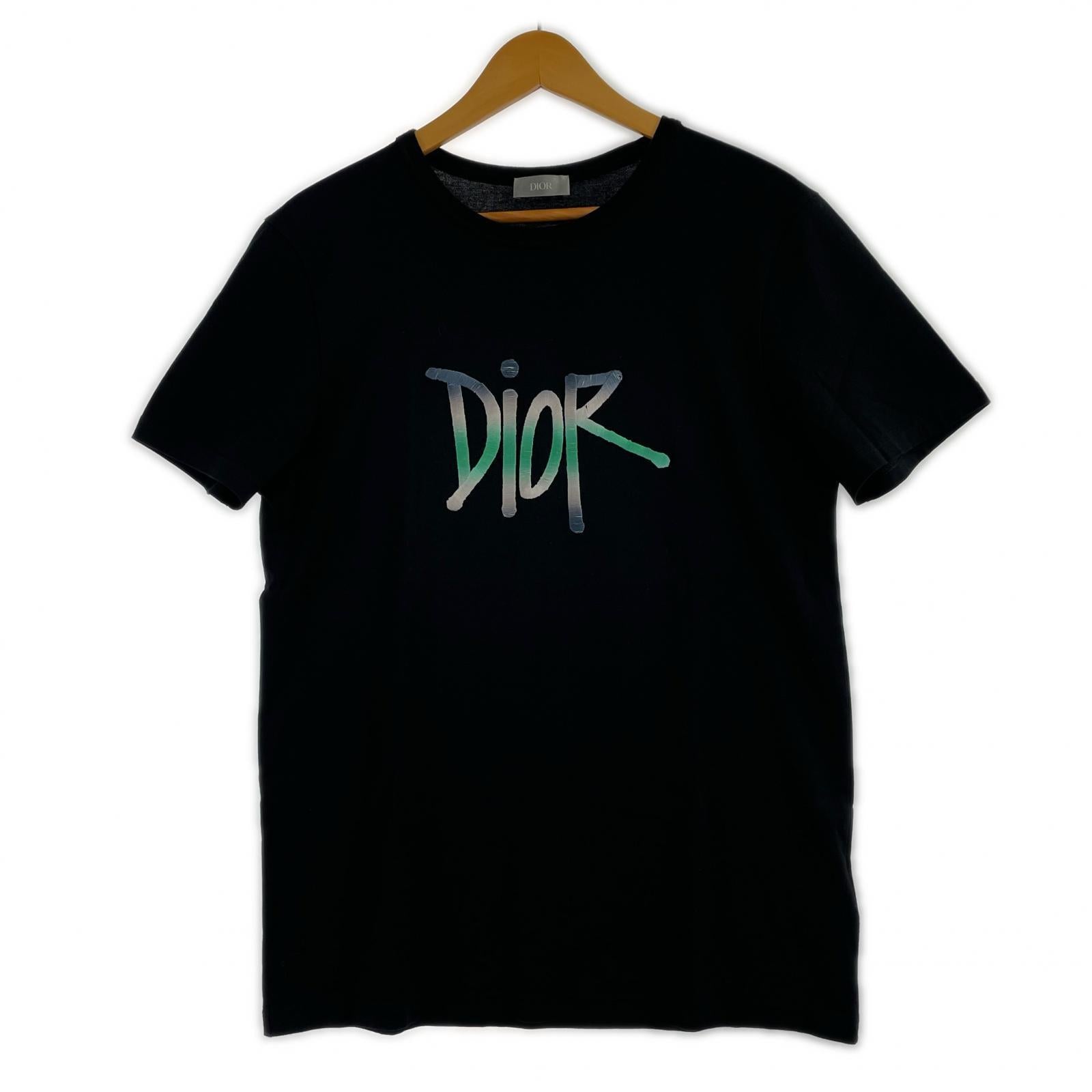 ×Shawn Stussy Embroidered Logo Tee/黒/S S