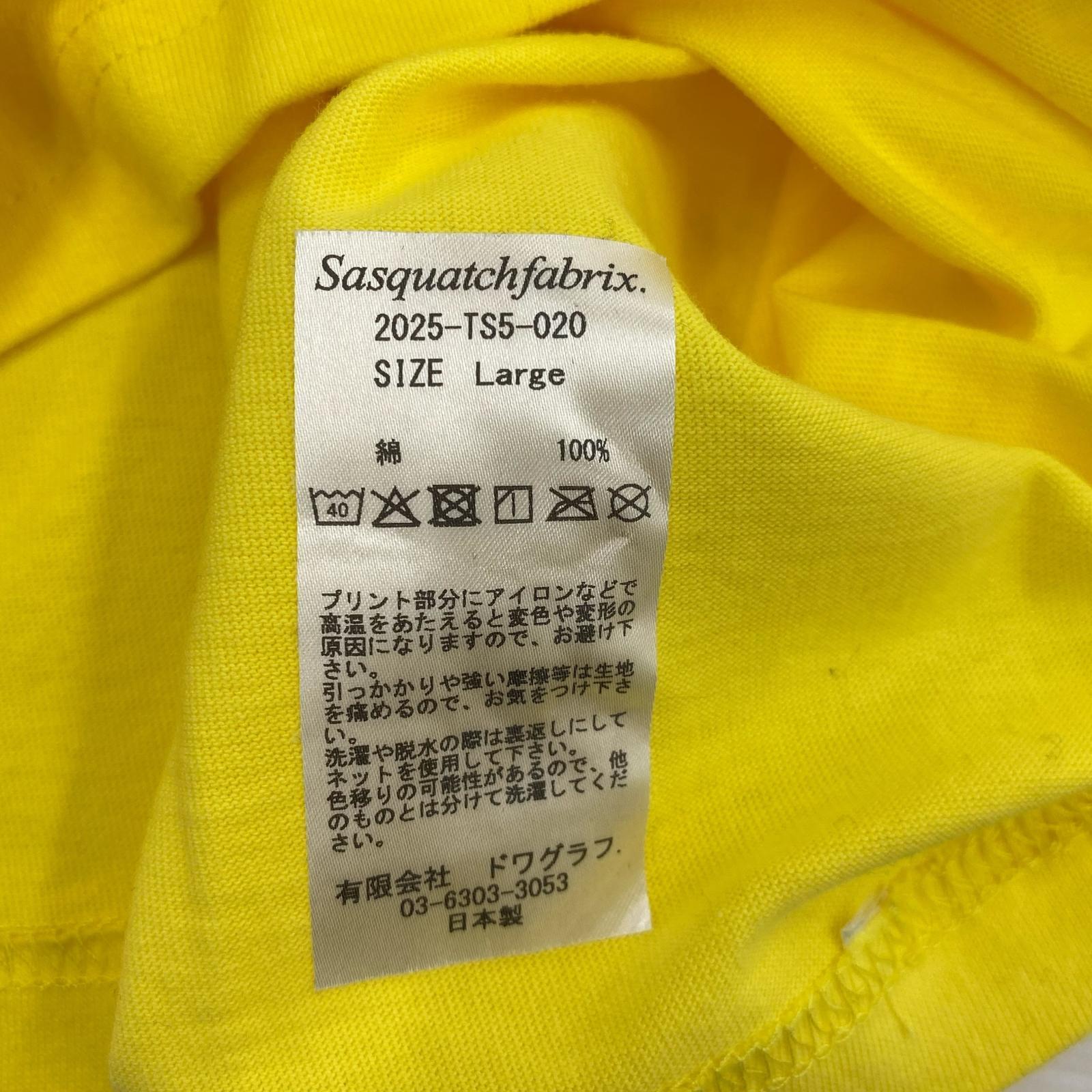 半袖Tシャツ SASQUATCHfabrix.×BRAIN DEAD 無秩序 プリントTee L イエロー L イエロー