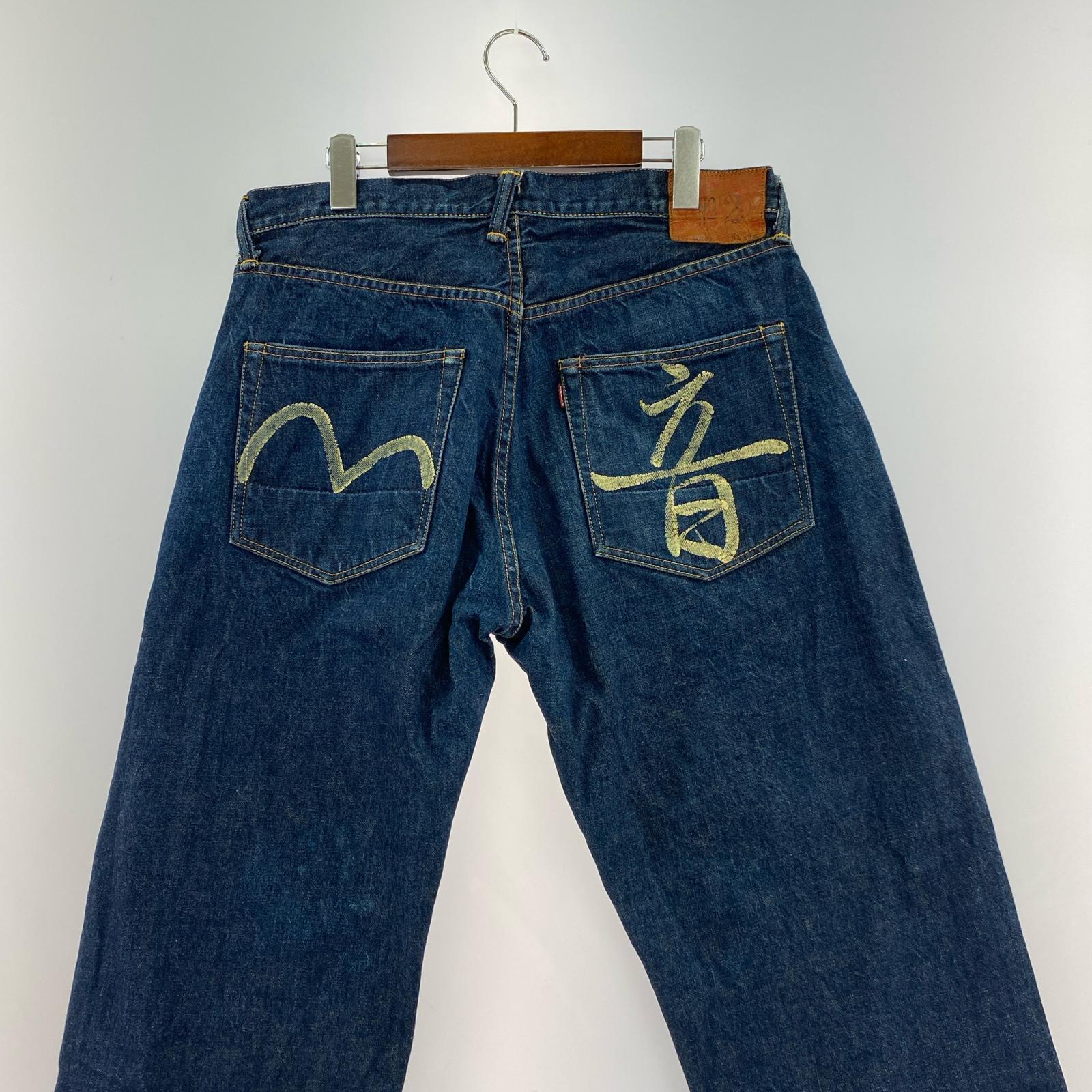 デニムパンツ デニムボトムス カモメ 赤耳 35 ネイビー