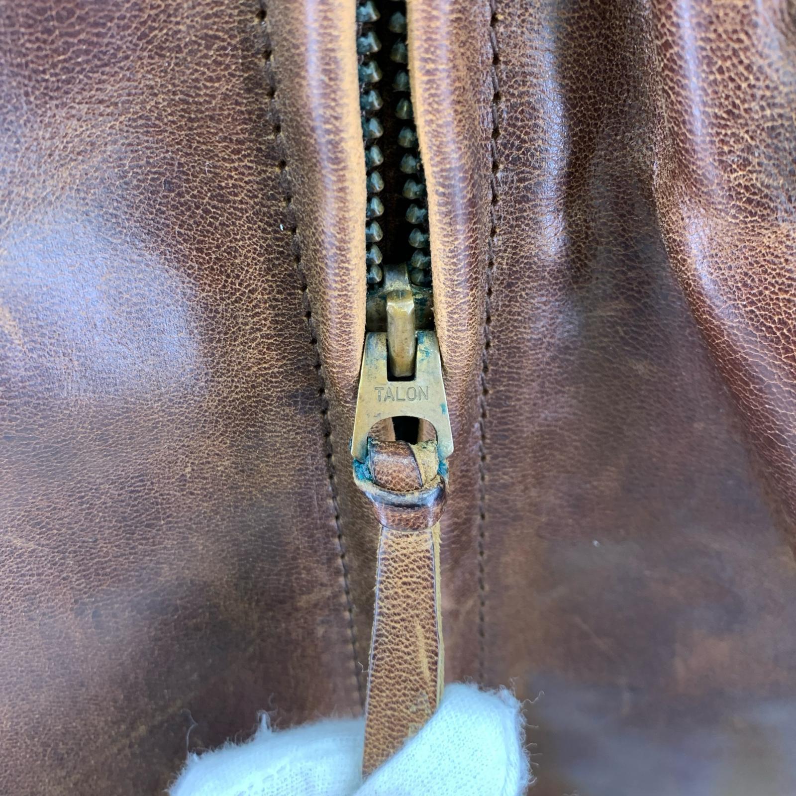 ジャケット Aero Leather ホースハイド ハーフベルテッド 茶 (38) 38 ブラウン