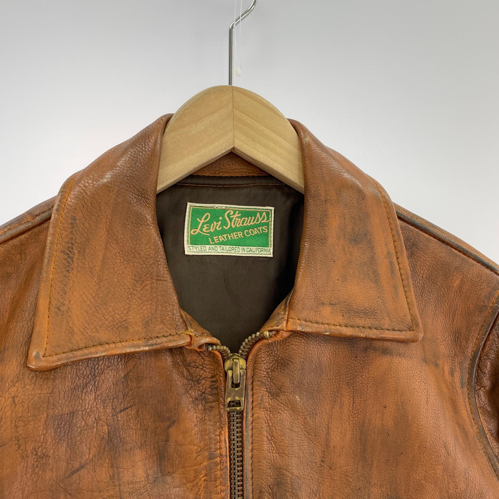 ジャケット Levi’s 70854-49 牛革 レザージャケット (M) M ブラウン