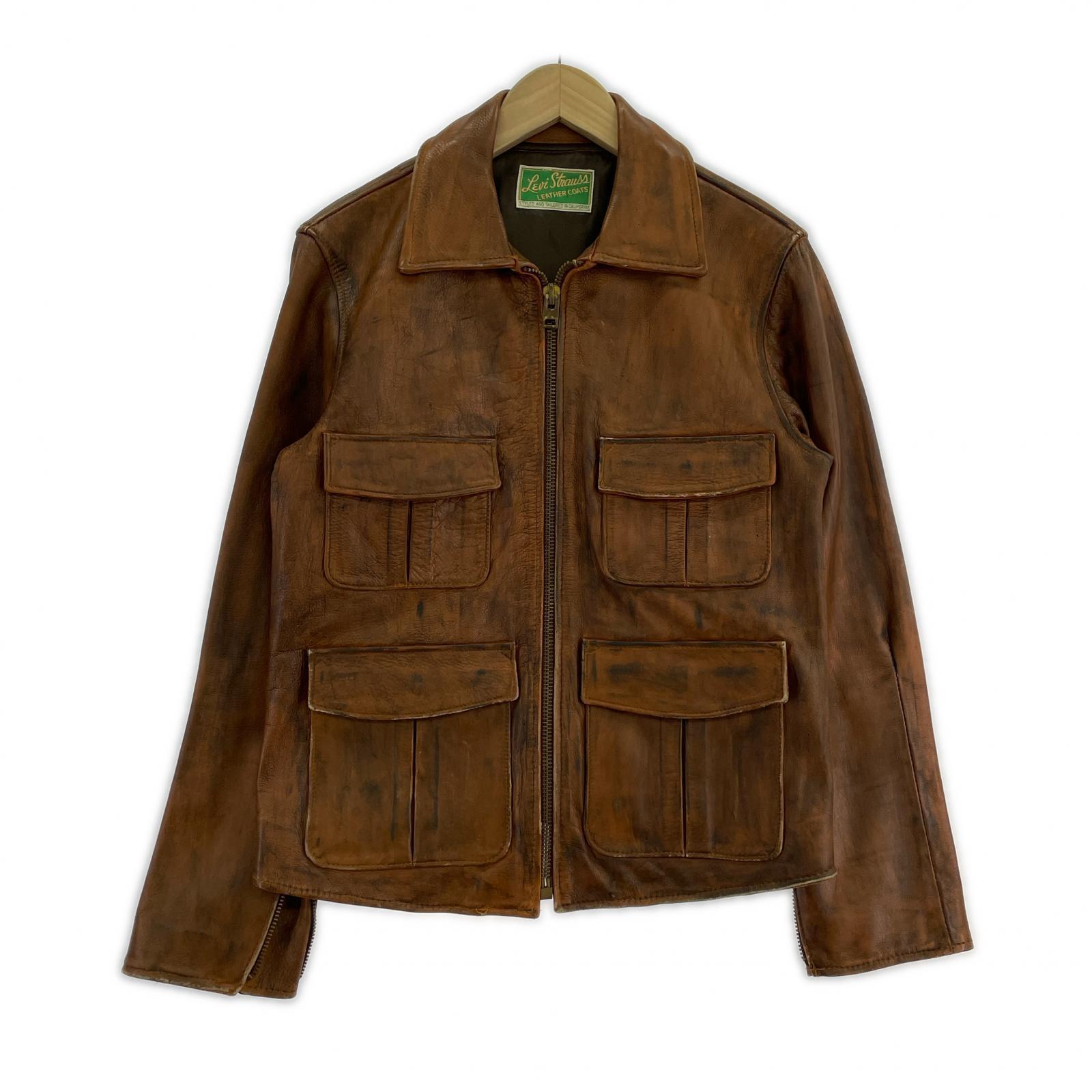 ジャケット Levi’s 70854-49 牛革 レザージャケット (M) M ブラウン