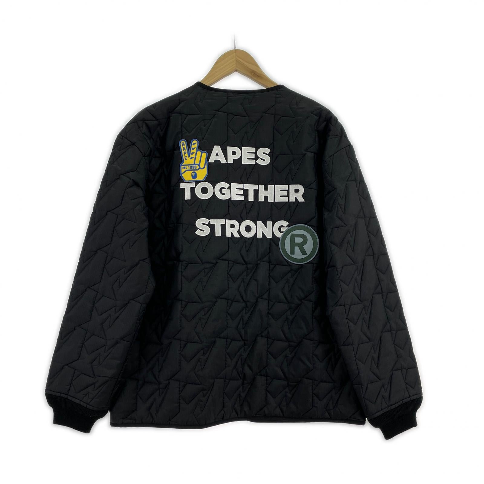 ジャケット A BATHING APE キルティングジャケット 001LJ801007M 黒 (M) M ブラック
