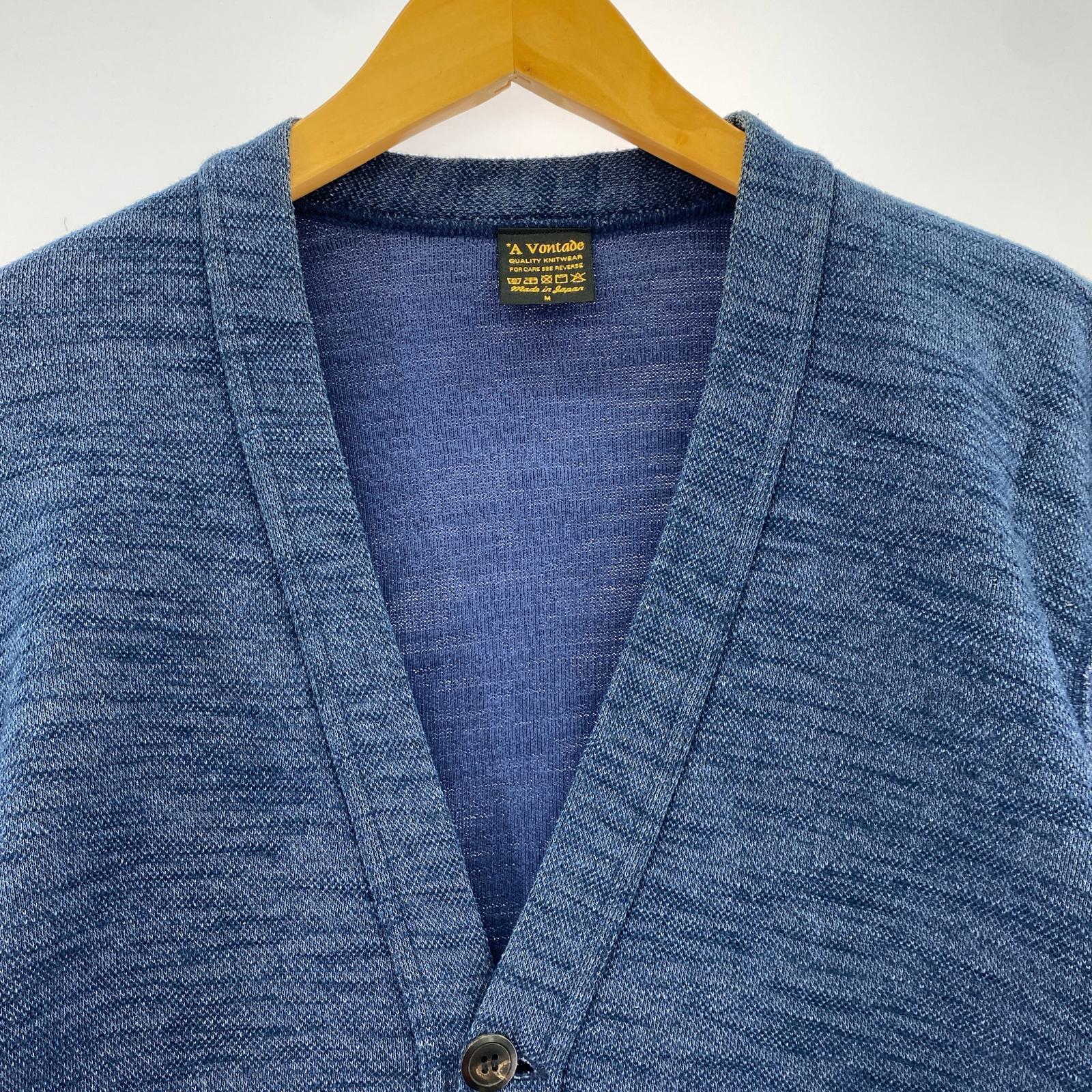カーディガン A VONTADE カーディガン 青 (M) M ブルー