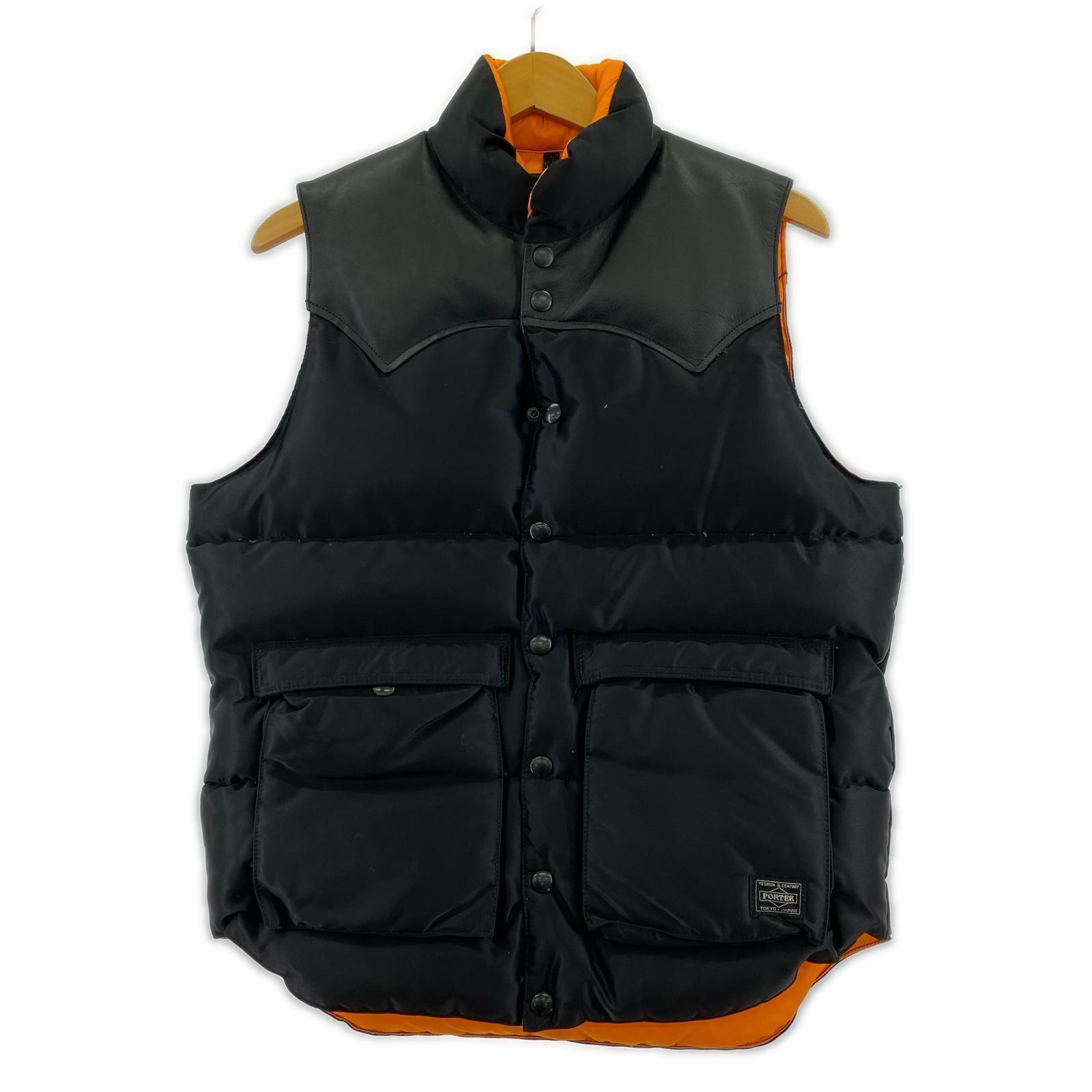 ジャケット Rocky Mountain FeatherBed×PORTER×BEAMS 別注 ダウンベスト 黒 (36) 36 ブラック