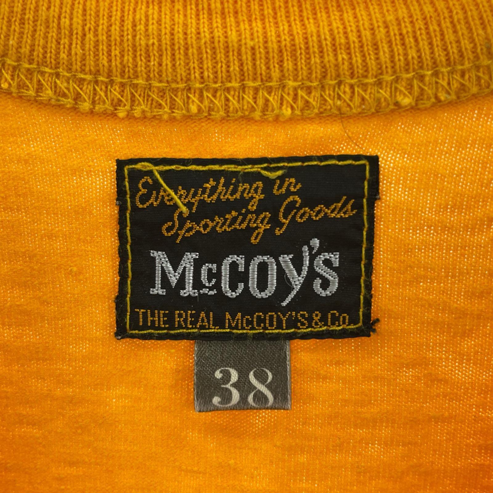 半袖Tシャツ THE REAL McCOY'S S/Sカットソー 3段プリント 黄(38)